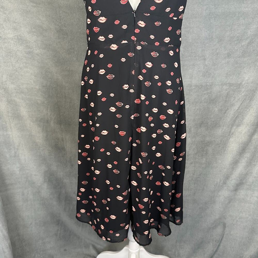 Hutch Dress Womens 10 Black Lips Sleeveless V Neck Feminine Romantic Whimsy - Picture 7 of 15